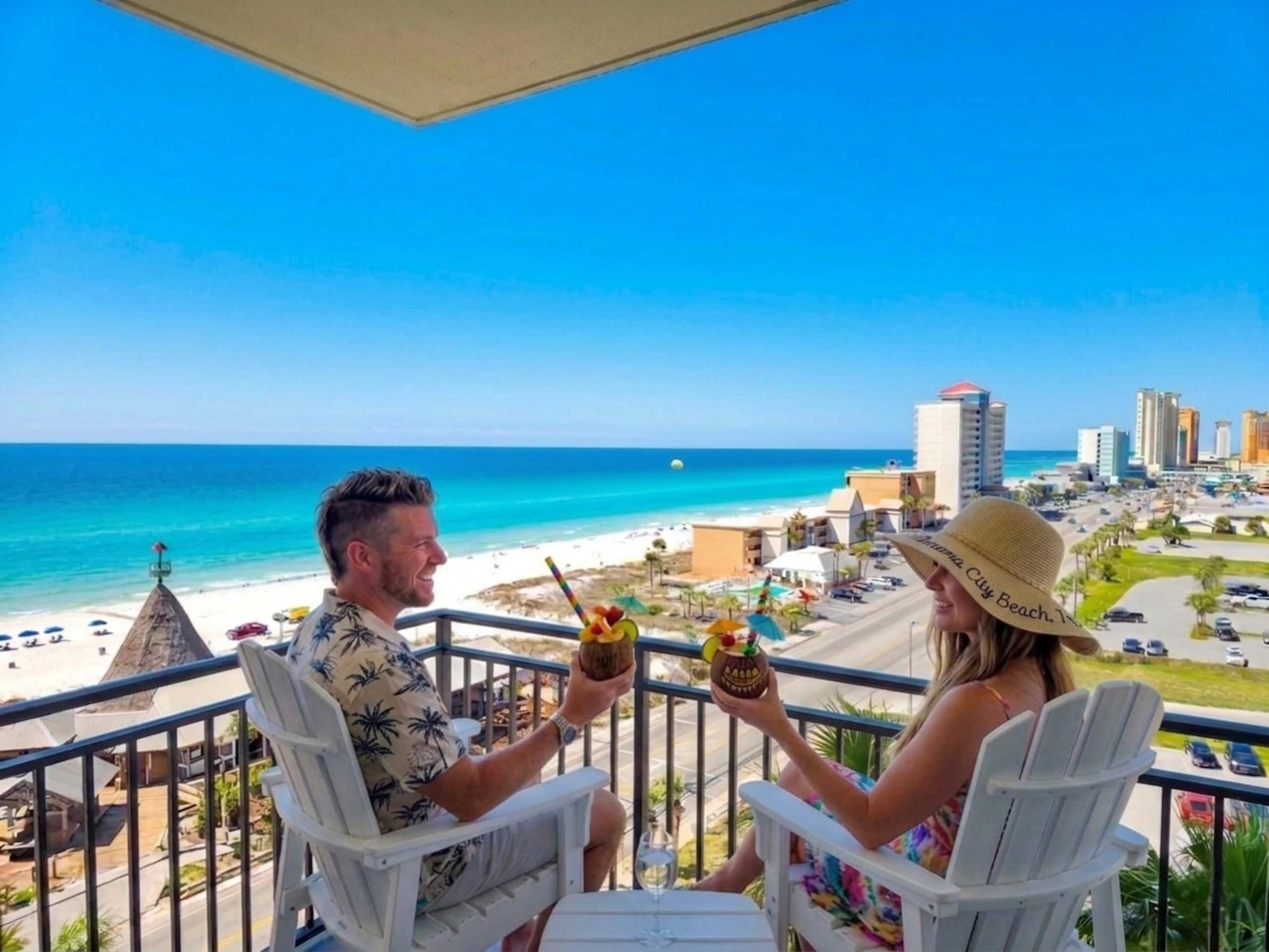 Rare find Ocean and Main Strip view NEW outdoor furniture. Origin 805, Origin at Seahaven.