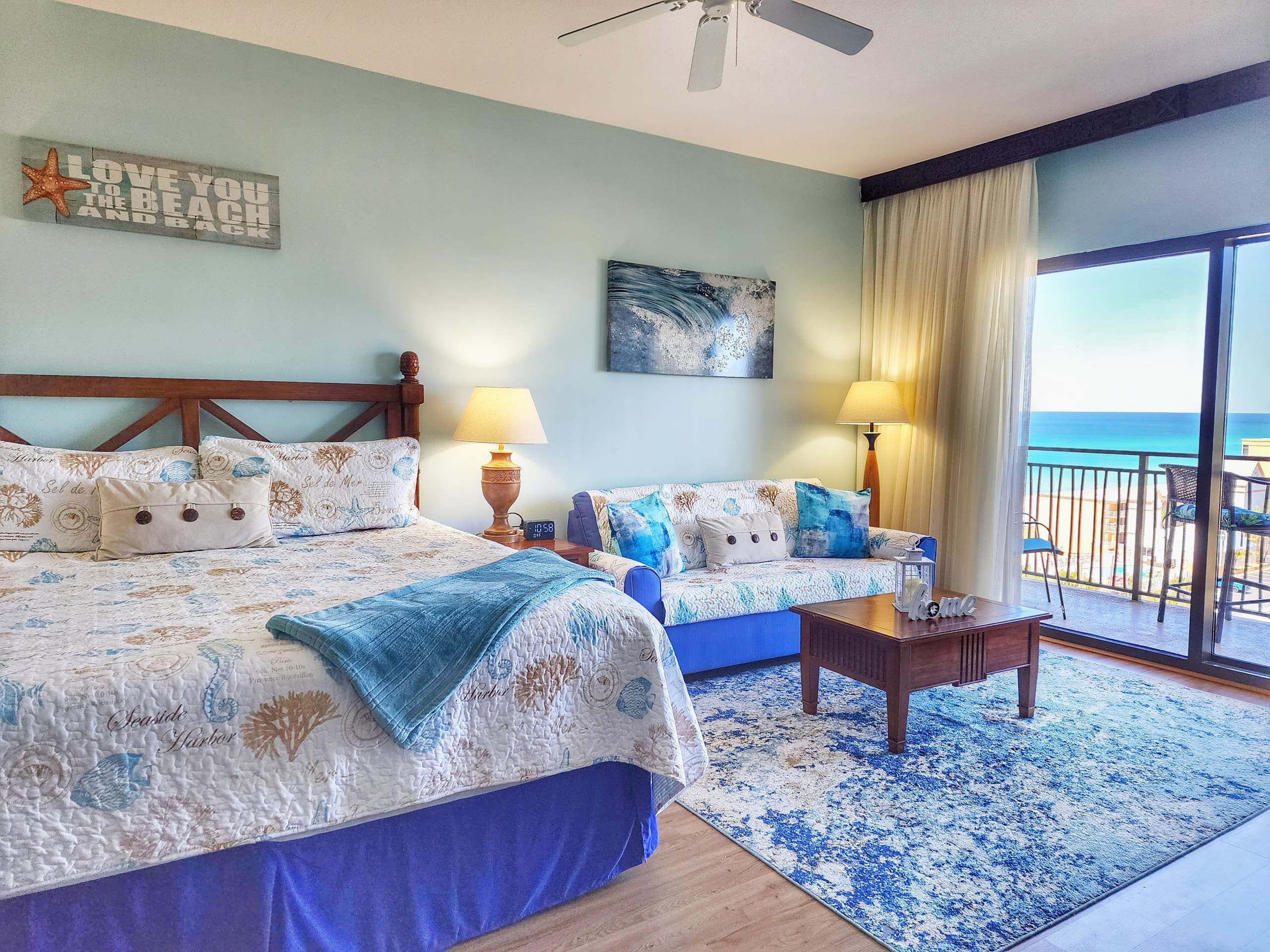 King size bed and Queen size sleeping sofa. Origin 805, Origin at Seahaven.